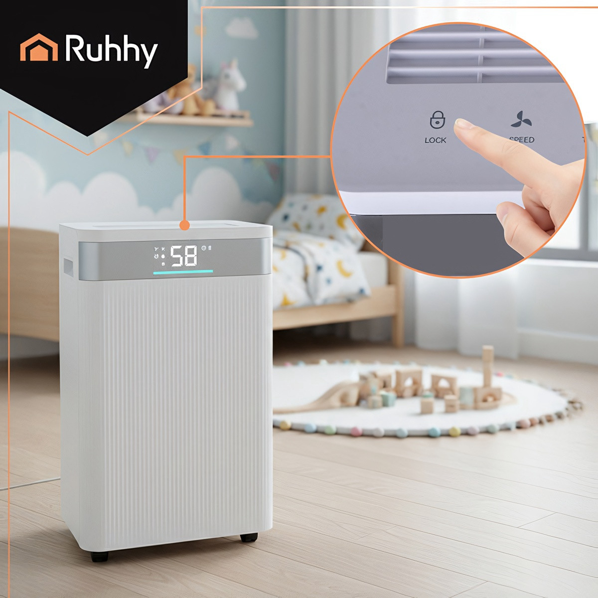Luftentfeuchter 20 l/Tag, WLAN, 4,3-l-Wassertank, Timer