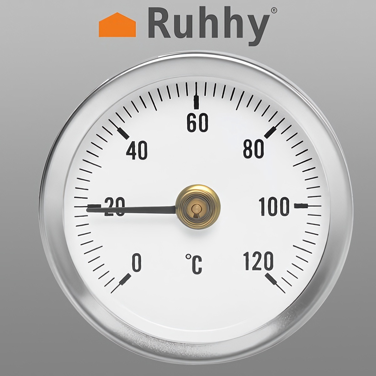 Galvanized Disc Thermometer 0-120°C Exact