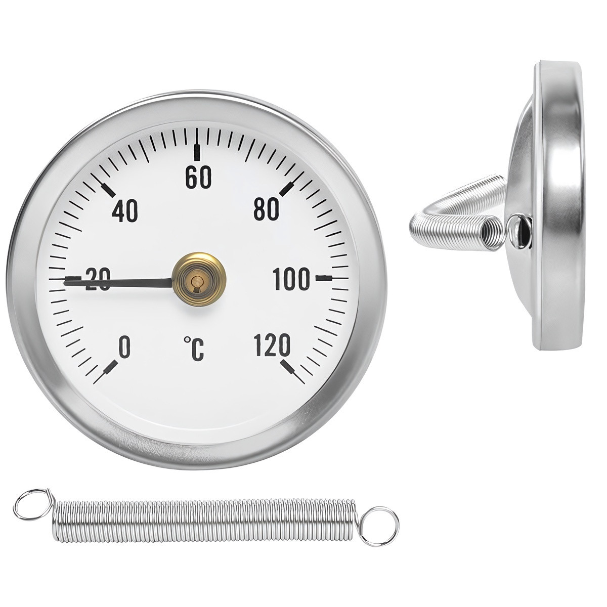 Galvanized Disc Thermometer 0-120°C Exact