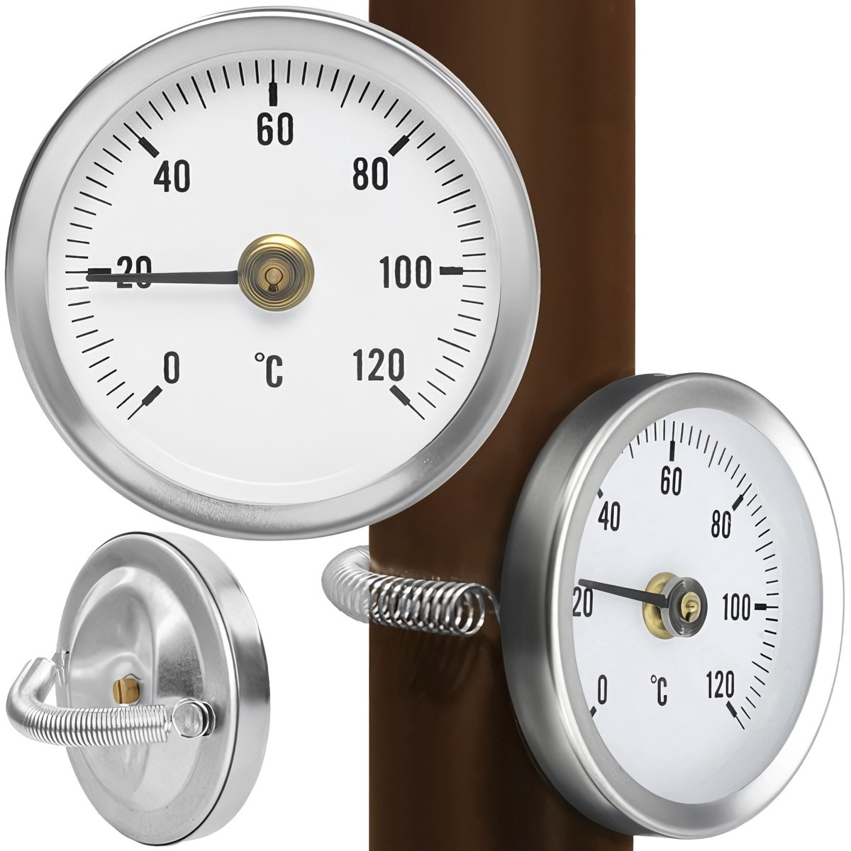 Galvanized Disc Thermometer 0-120°C Exact