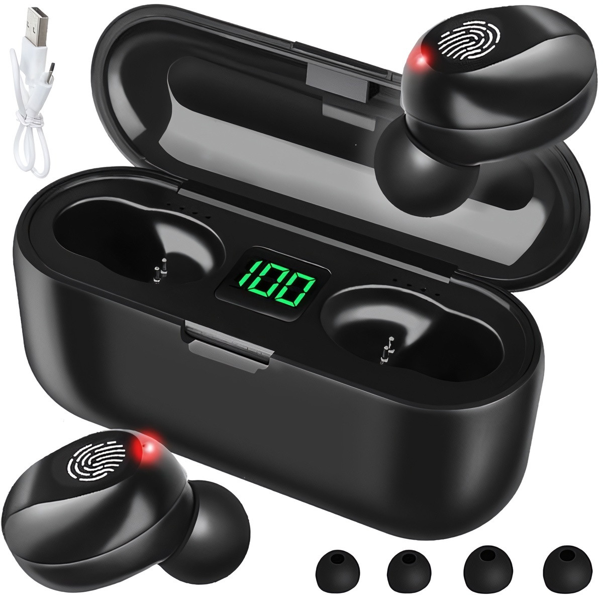 Cuffie Bluetooth wireless con display LCD e Powerbank