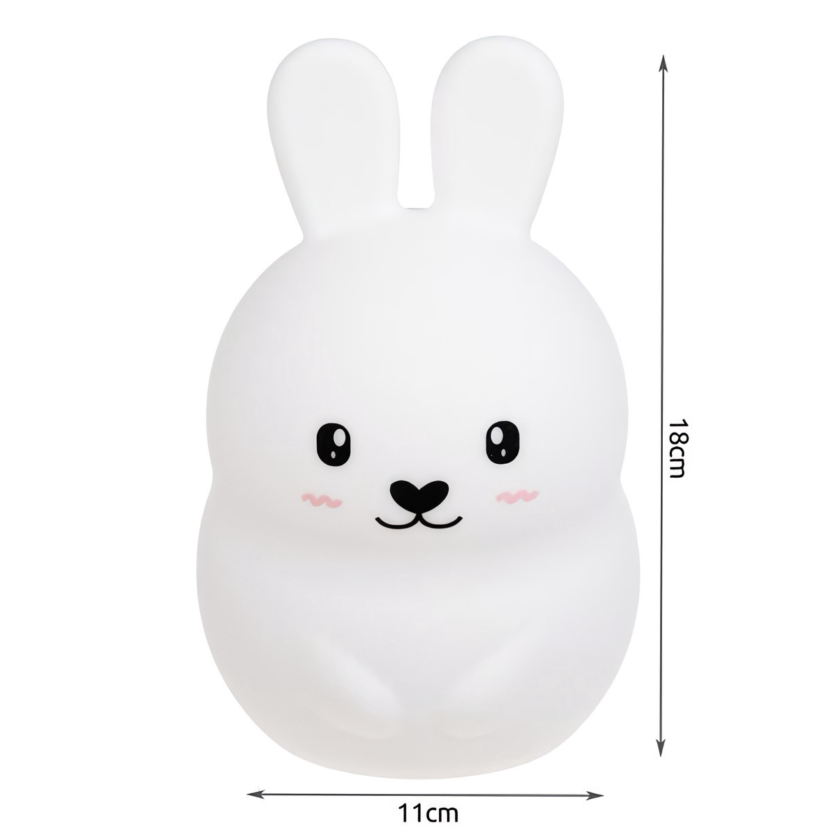 Rabbit-shaped night lamp with adjustable brightness