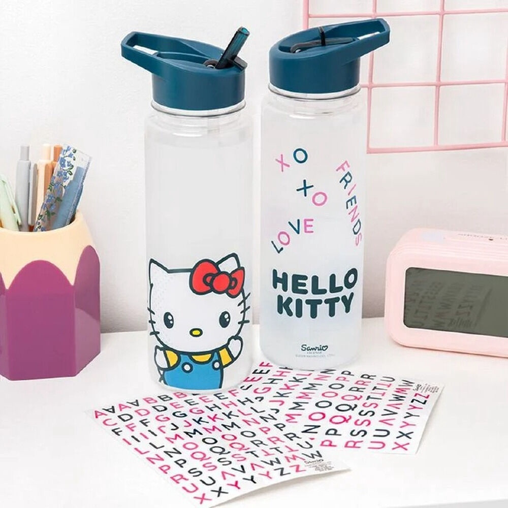Garrafa Hello Kitty com adesivos, 650ml