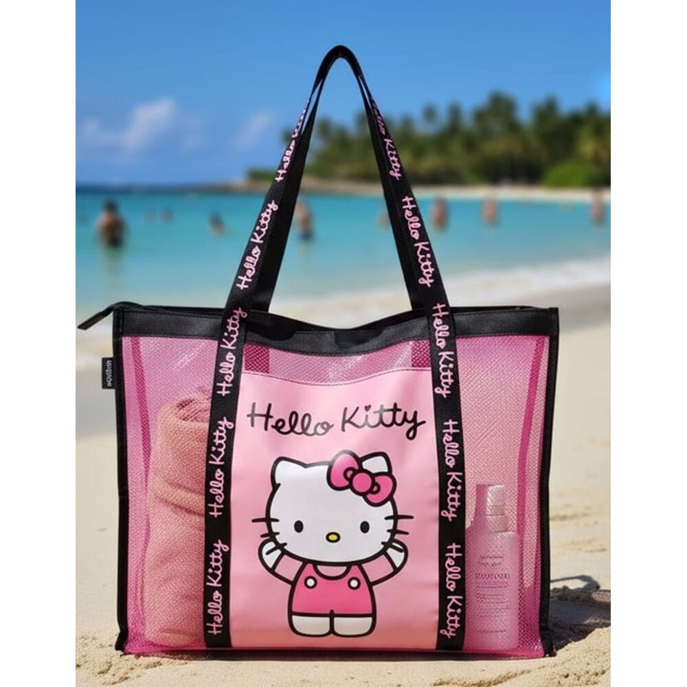 Hello Kitty strandtas van mesh