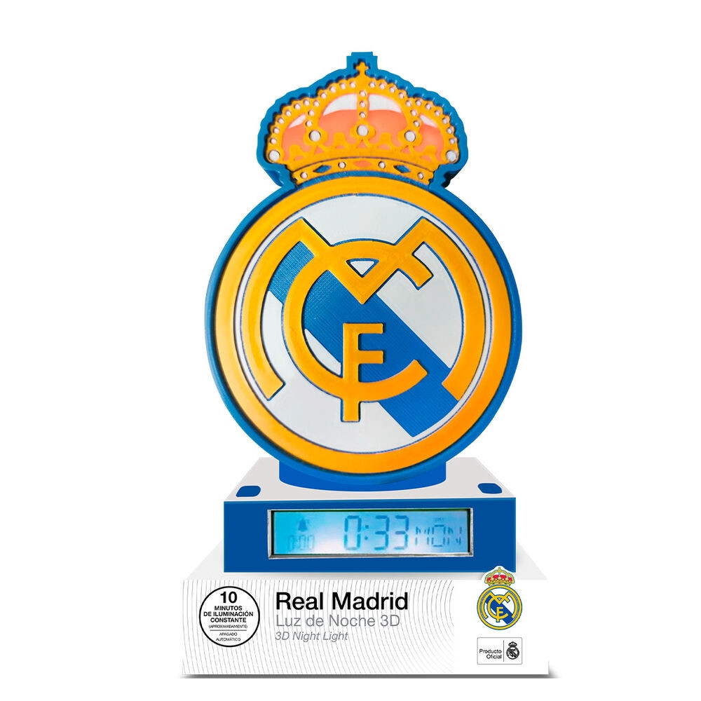 Real Madrid 3D-Weckerlampe