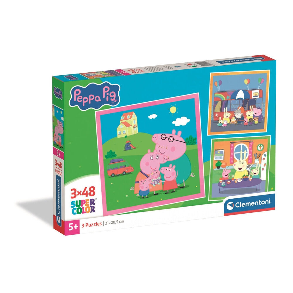 Puzzle Peppa Pig 3x48 elementów