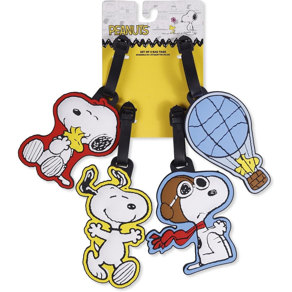Peanuts Snoopy Set mit 4 Gepäckanhängern