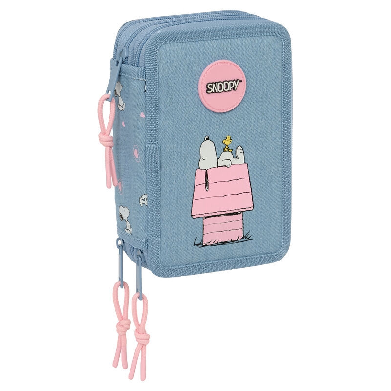 Astuccio triplo Peanuts Snoopy 37 pezzi
