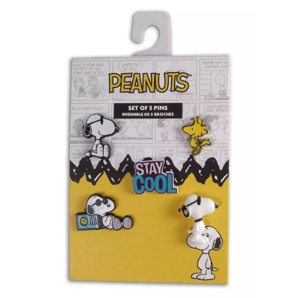 Sada 5 odznakov Peanuts Snoopy