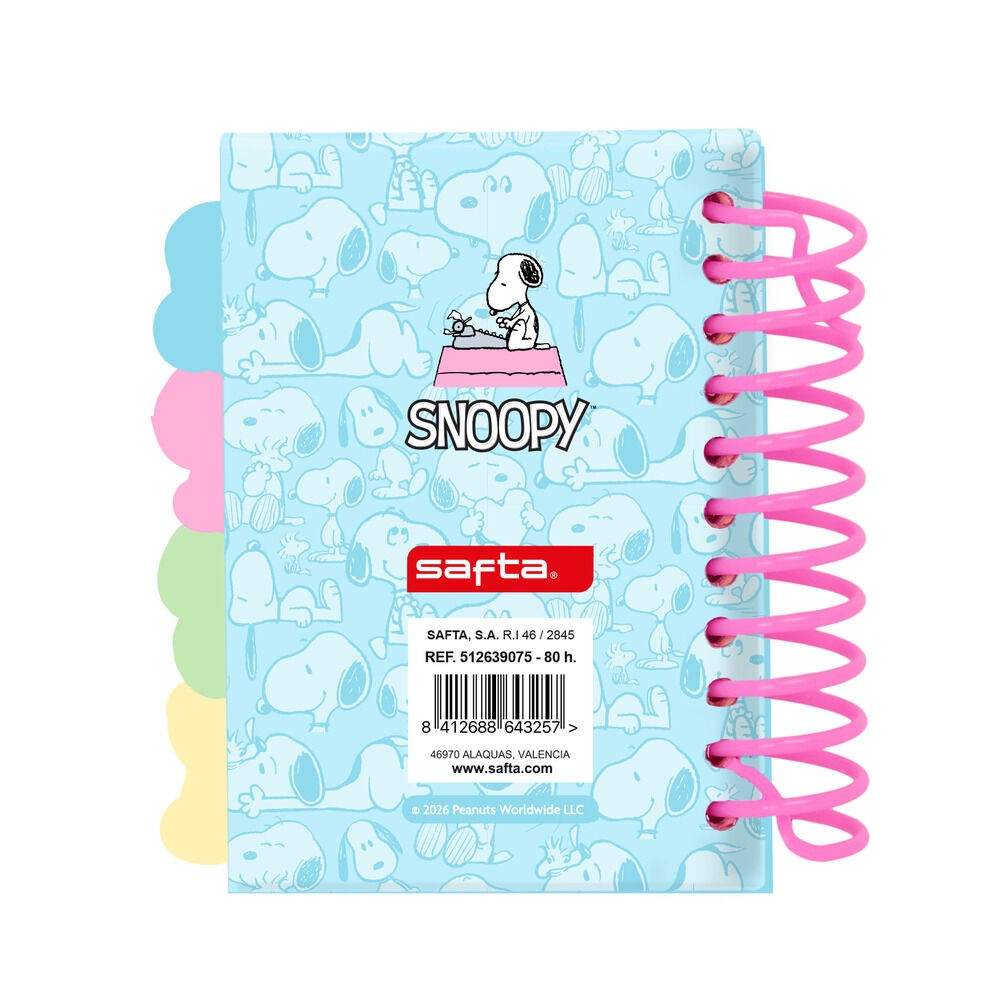 Notebook A7 con Snoopy