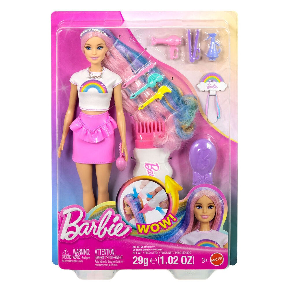 Boneca Barbie com cabelo Rainbow Shimmer