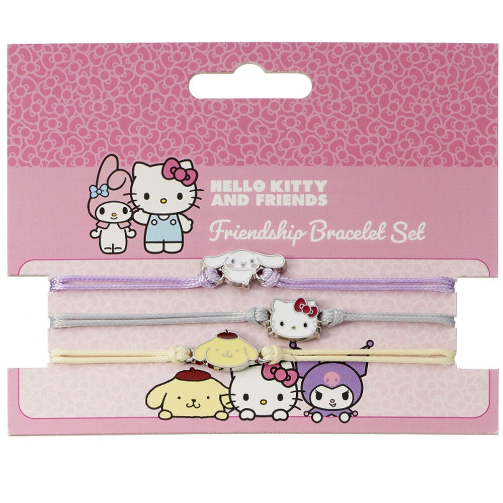 Conjunto de pulseiras Hello Kitty e Amigos