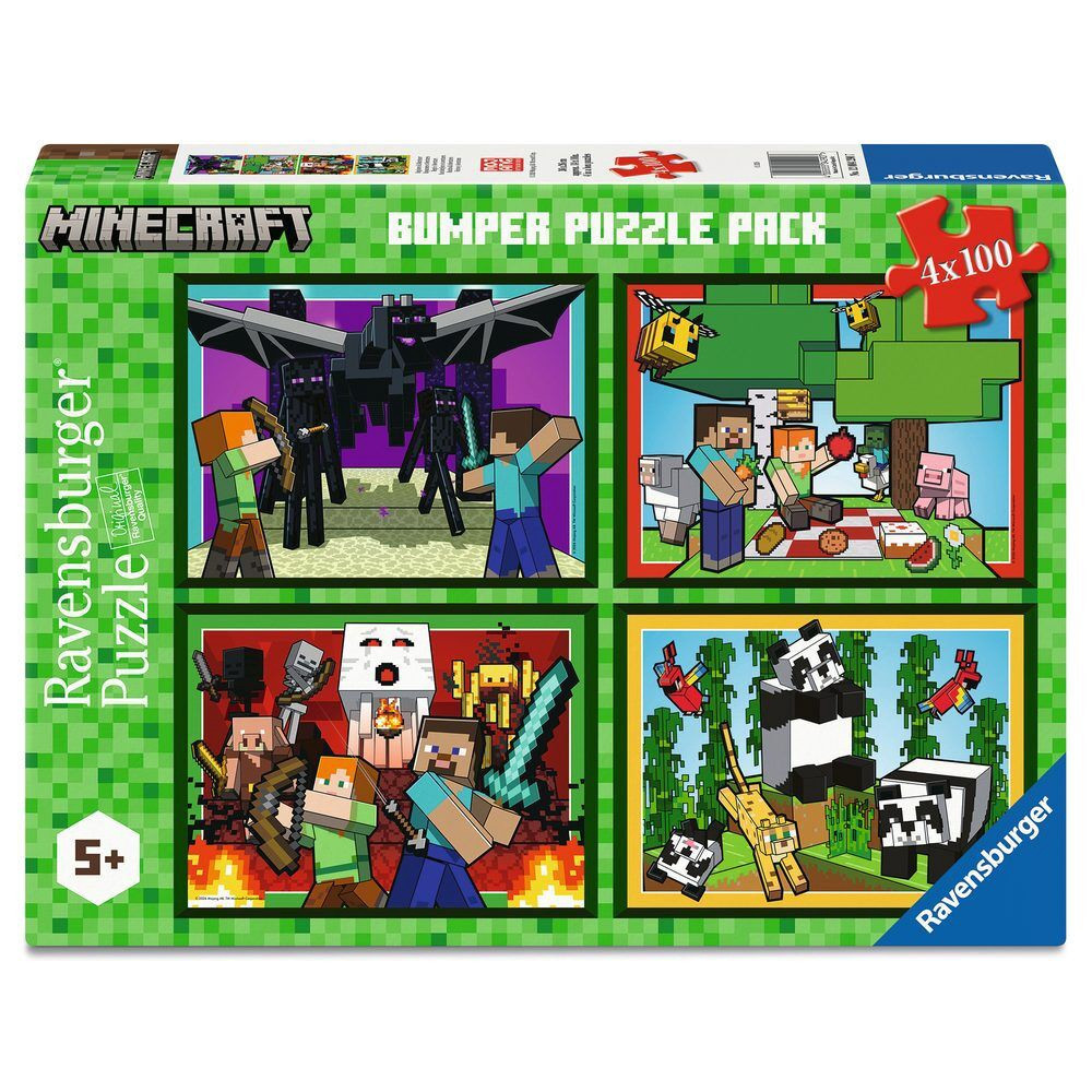 Puzzle Minecraft 4x100 elementów