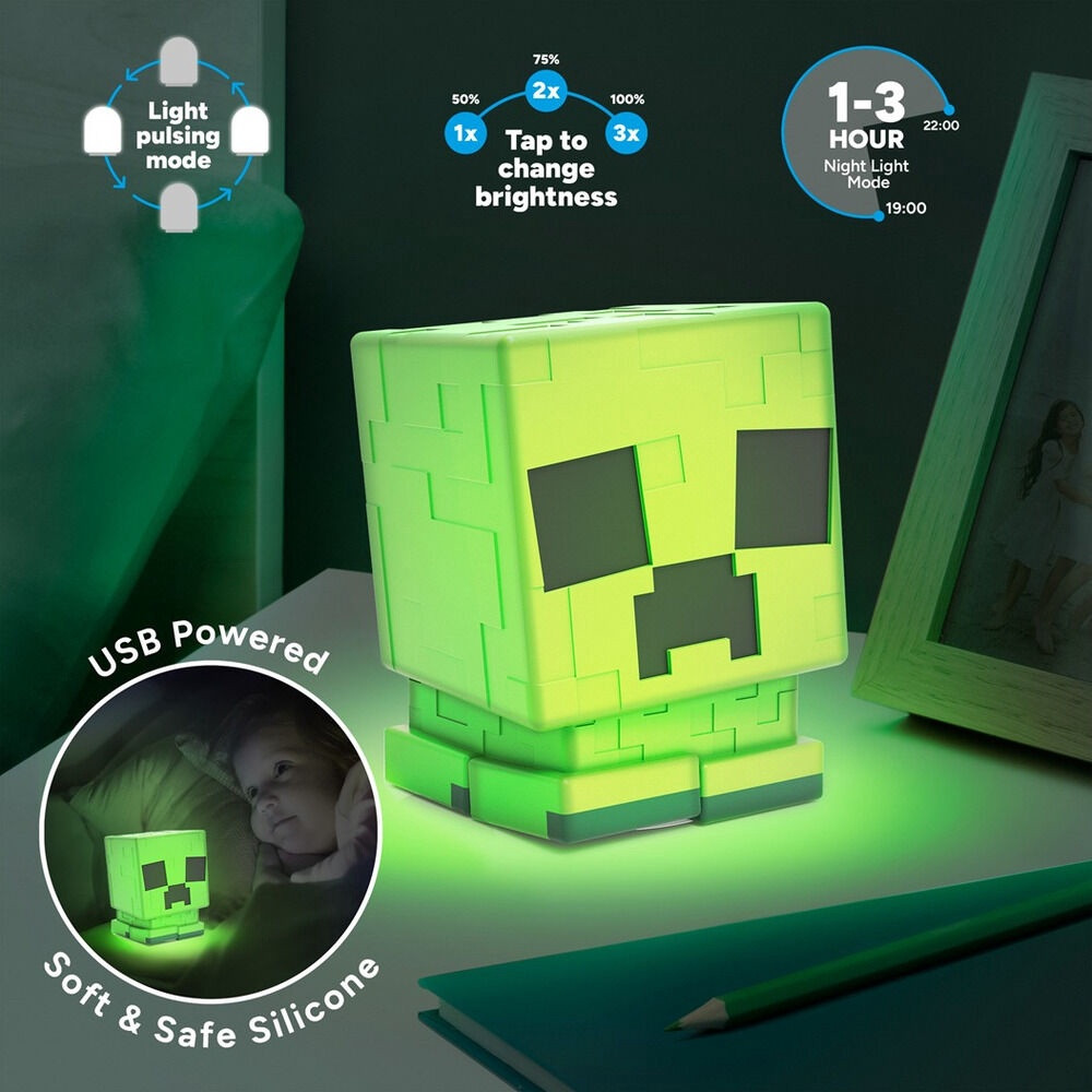Minecraft SquishyGlo Creeper Silikonlampe