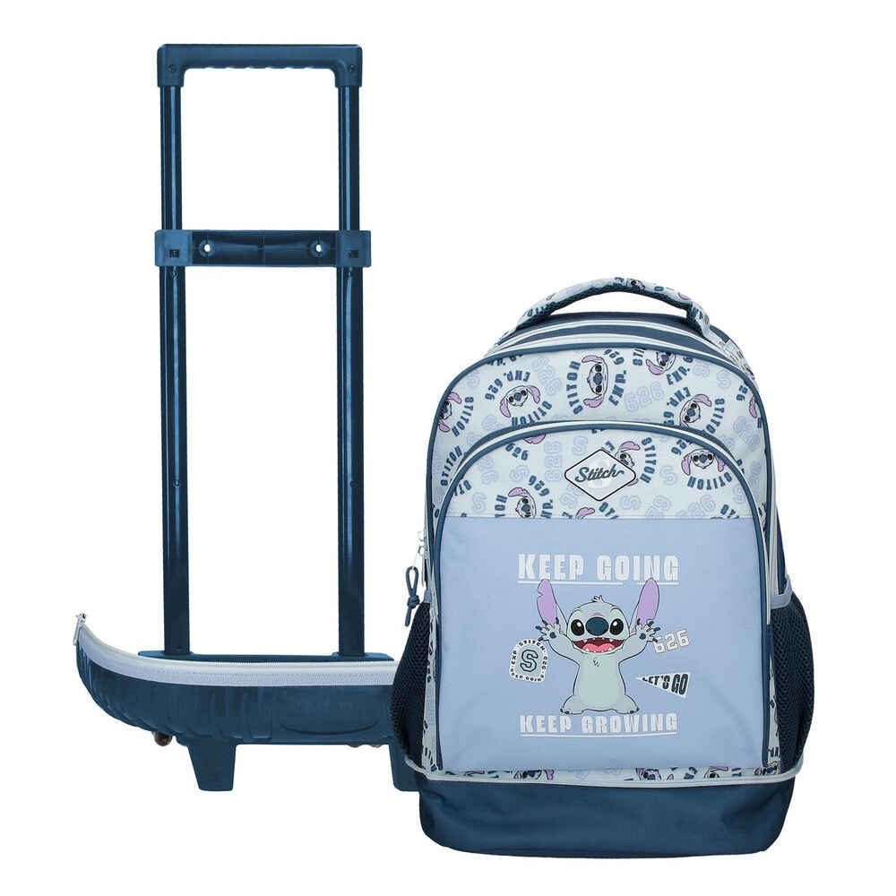 Disney Stitch Keep Going uitklapbare compacte trolley 43 cm