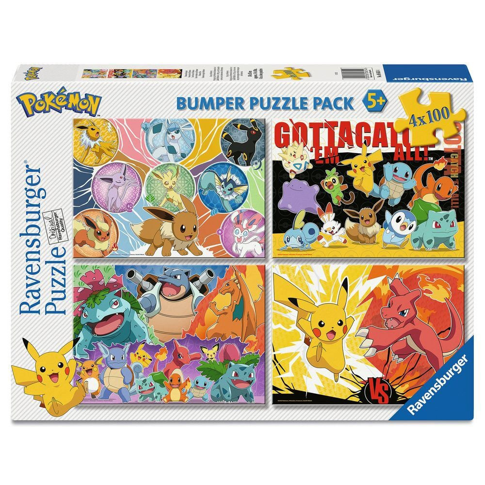 Puzzle Pokémon 4x100 pezzi