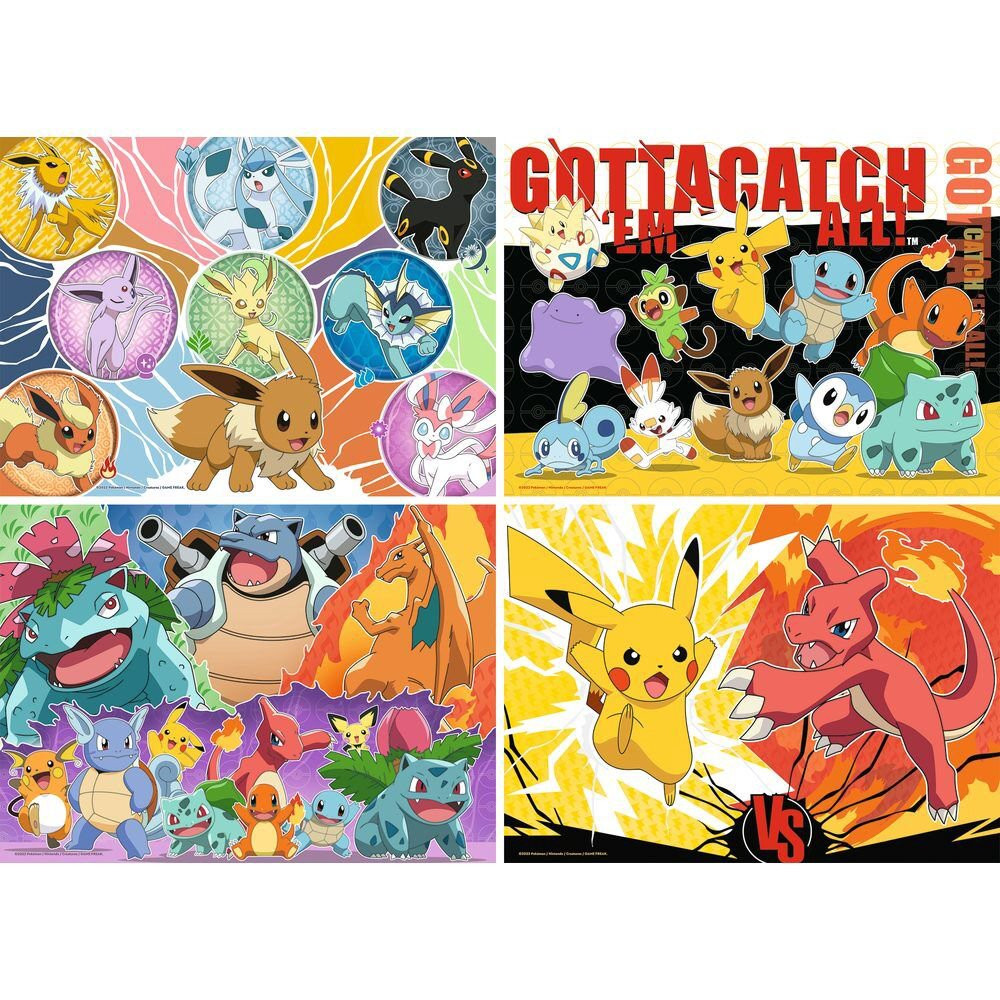 Puzzle Pokémon 4x100 pezzi