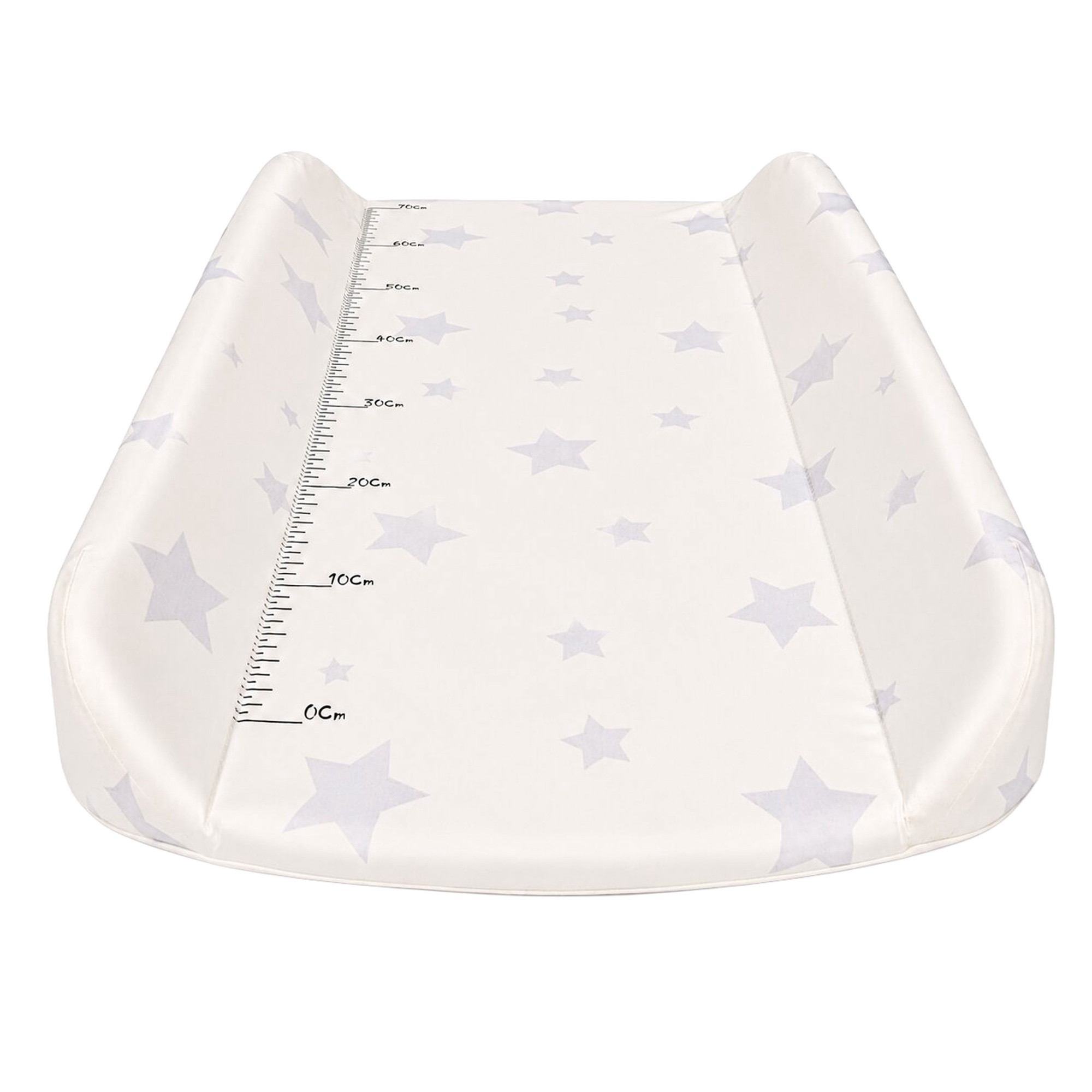 Contoured Changing Mat Topper 85x50 cm with Star Pattern