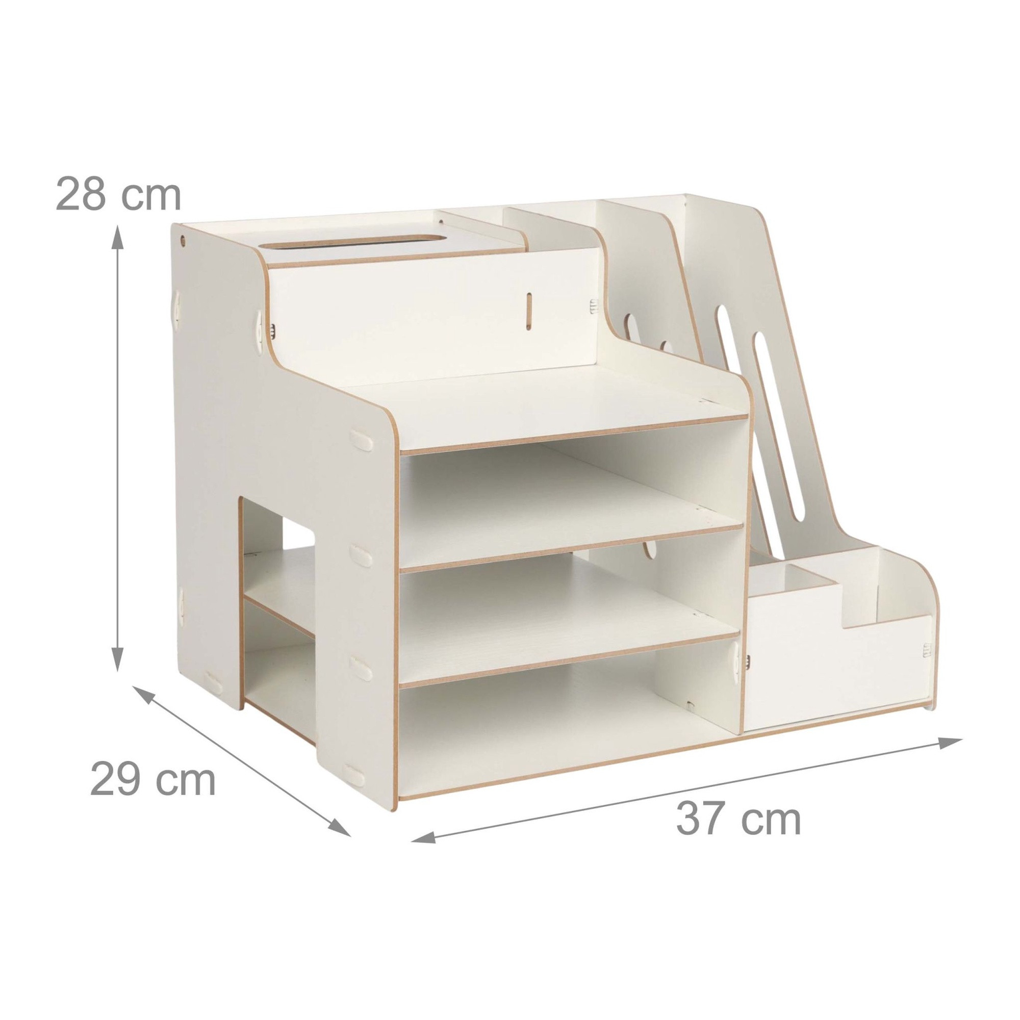 Witte MDF-documentenmap met dossierhouder