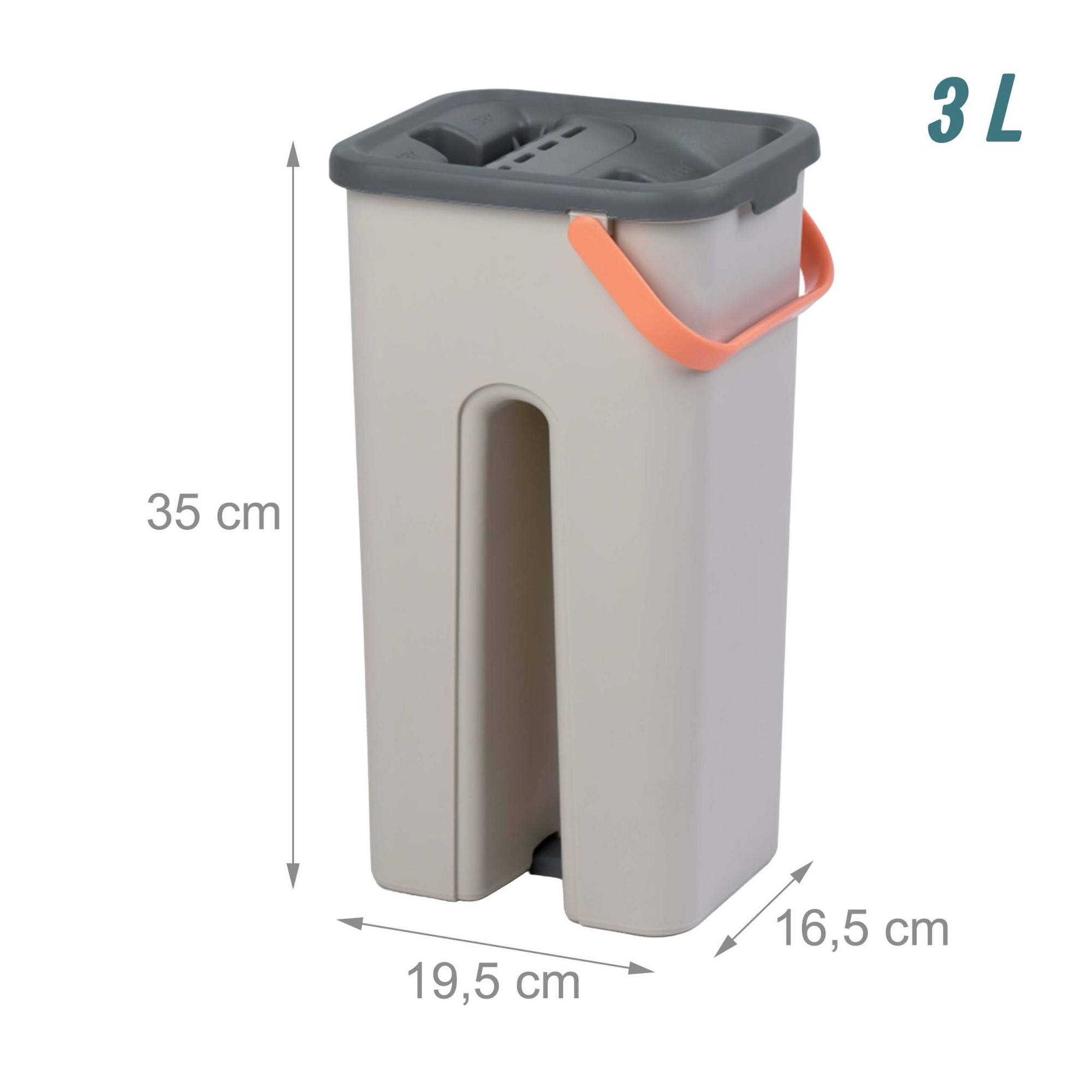 Conjunto de esfregão plano com balde de 2 compartimentos e panos de...
