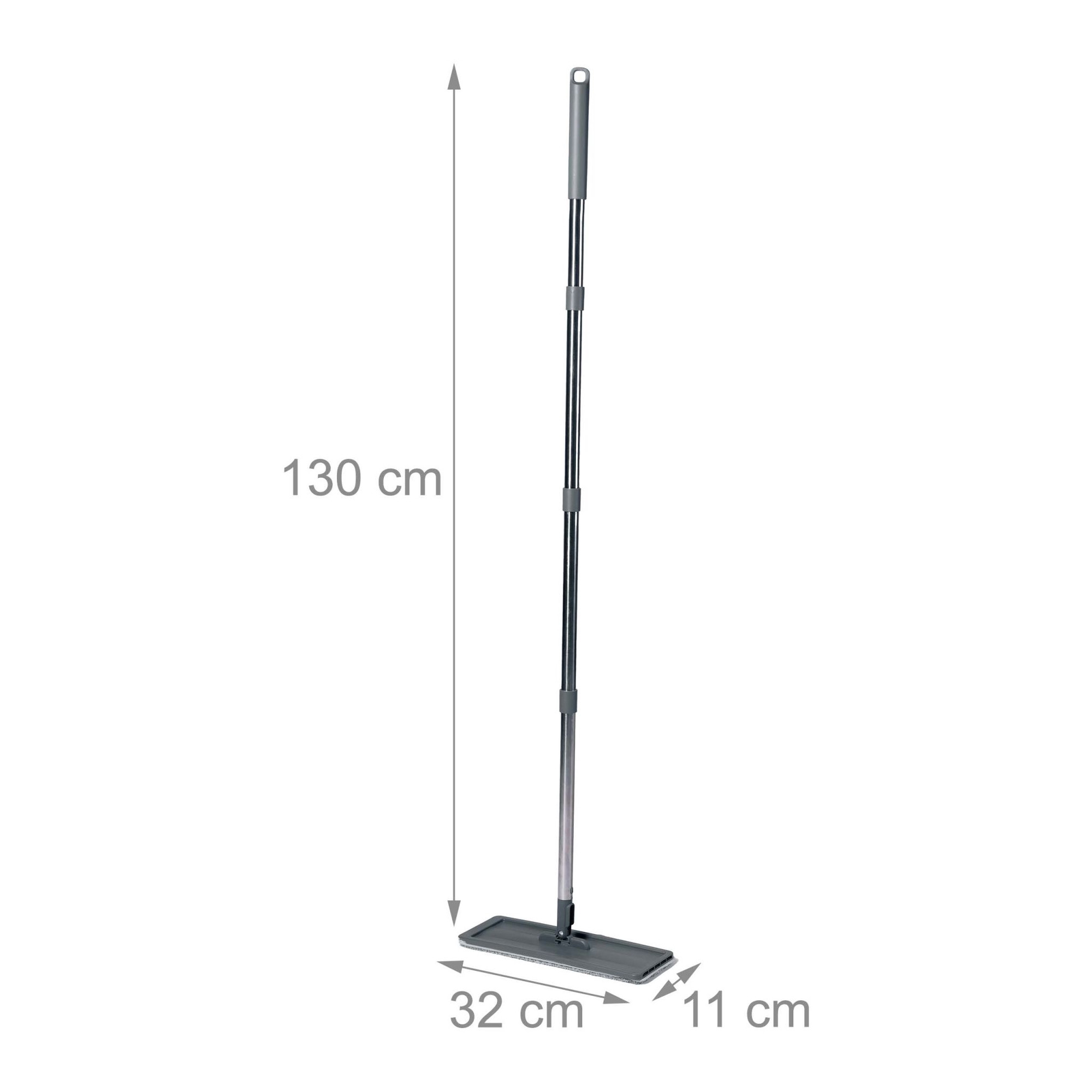 Conjunto de esfregão plano com balde de 2 compartimentos e panos de...
