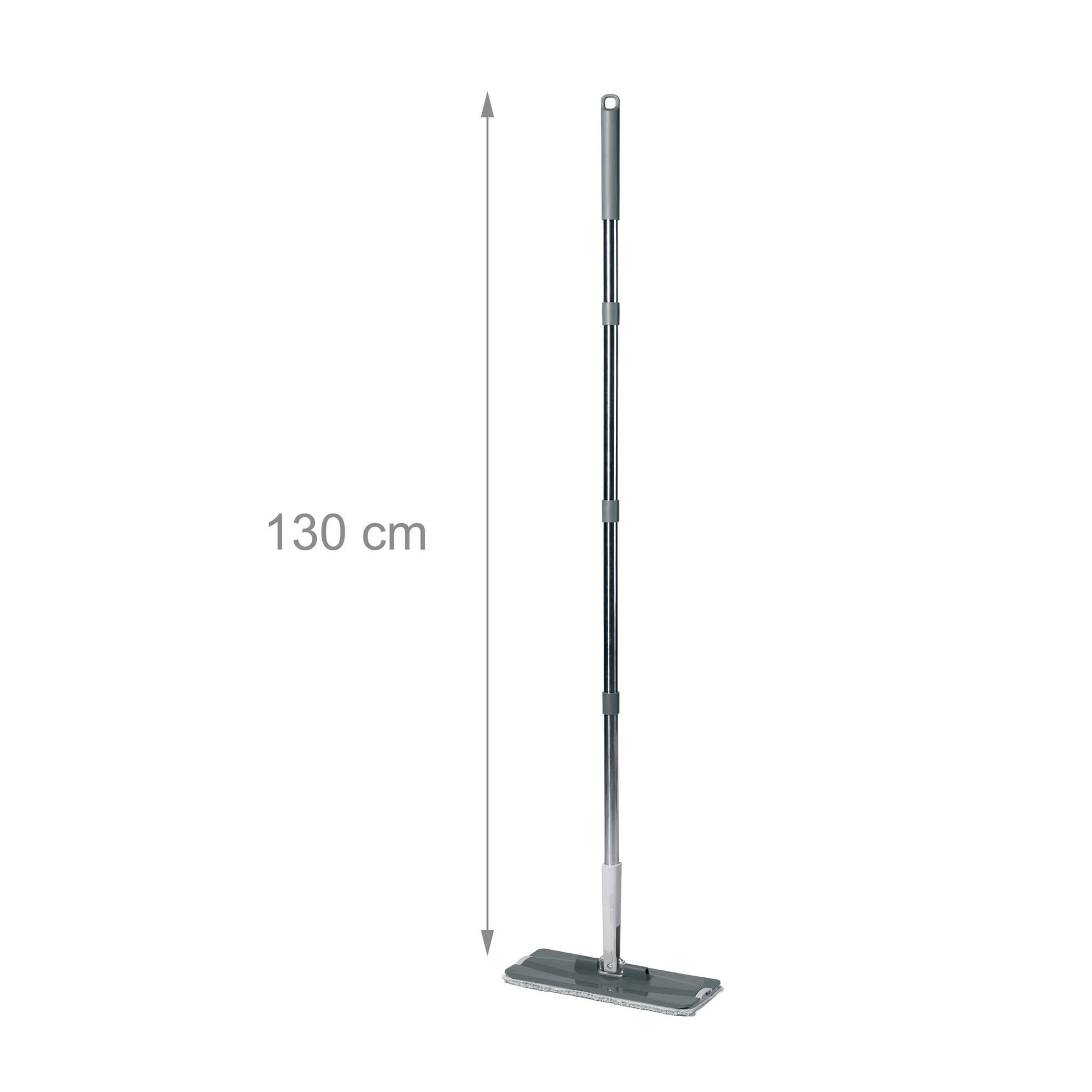Conjunto de esfregão plano com balde de 2 compartimentos e panos de...