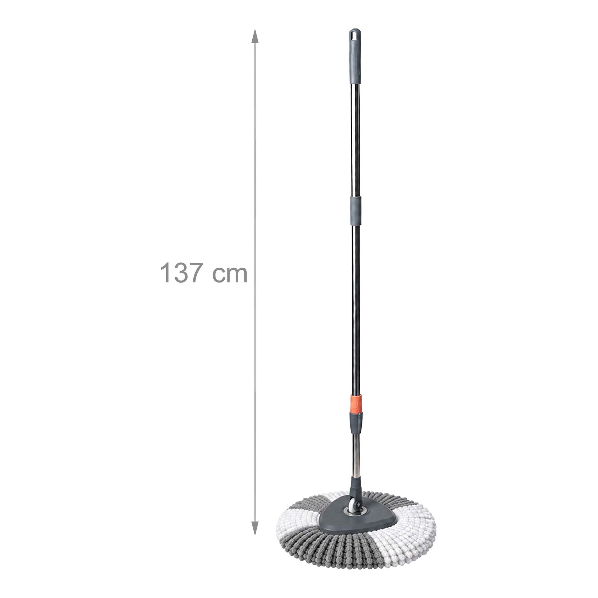 Spin Mop Set with Bucket, Dual-Compartment System