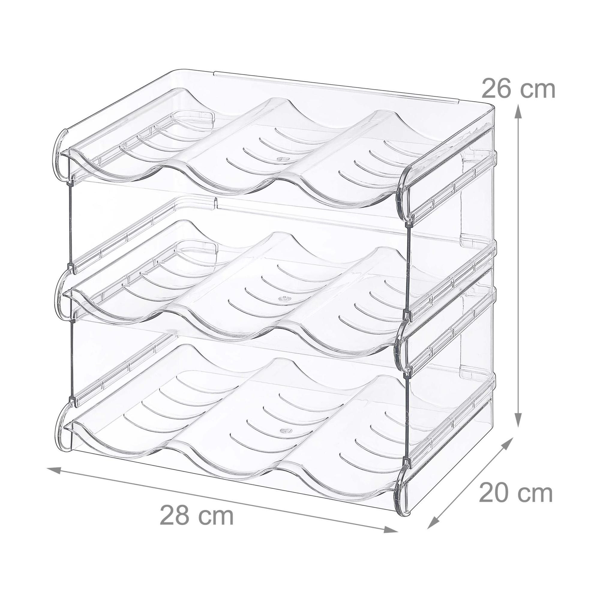 Stackable Modular Bottle Rack – 12-Bottle, Transparent