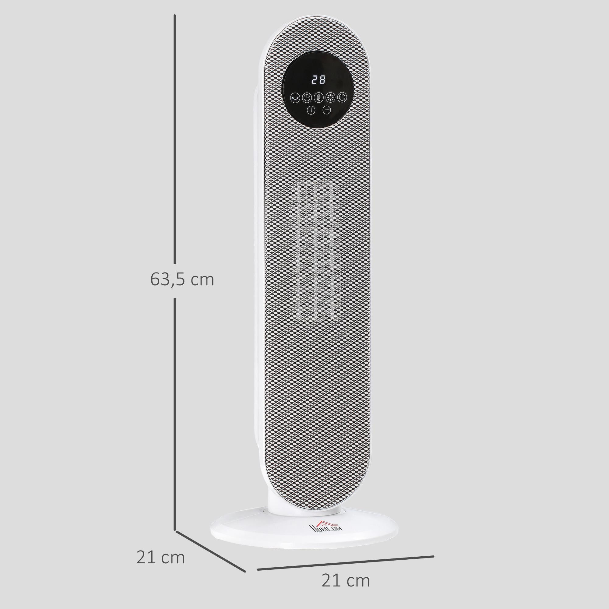 2000W Ceramic Heater with Remote, Oscillation, Timer
