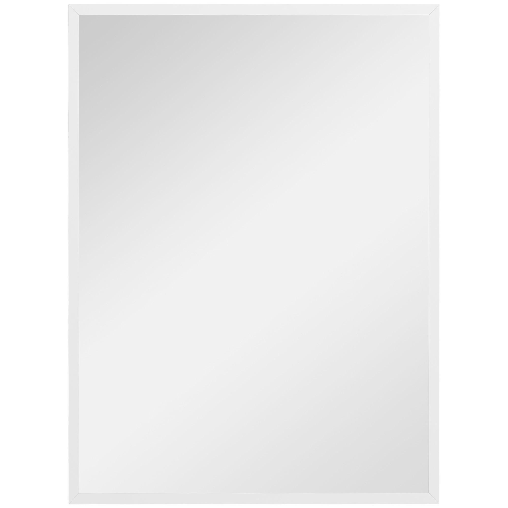 Rectangular Wall Mirror, 60x80 cm, White MDF Frame