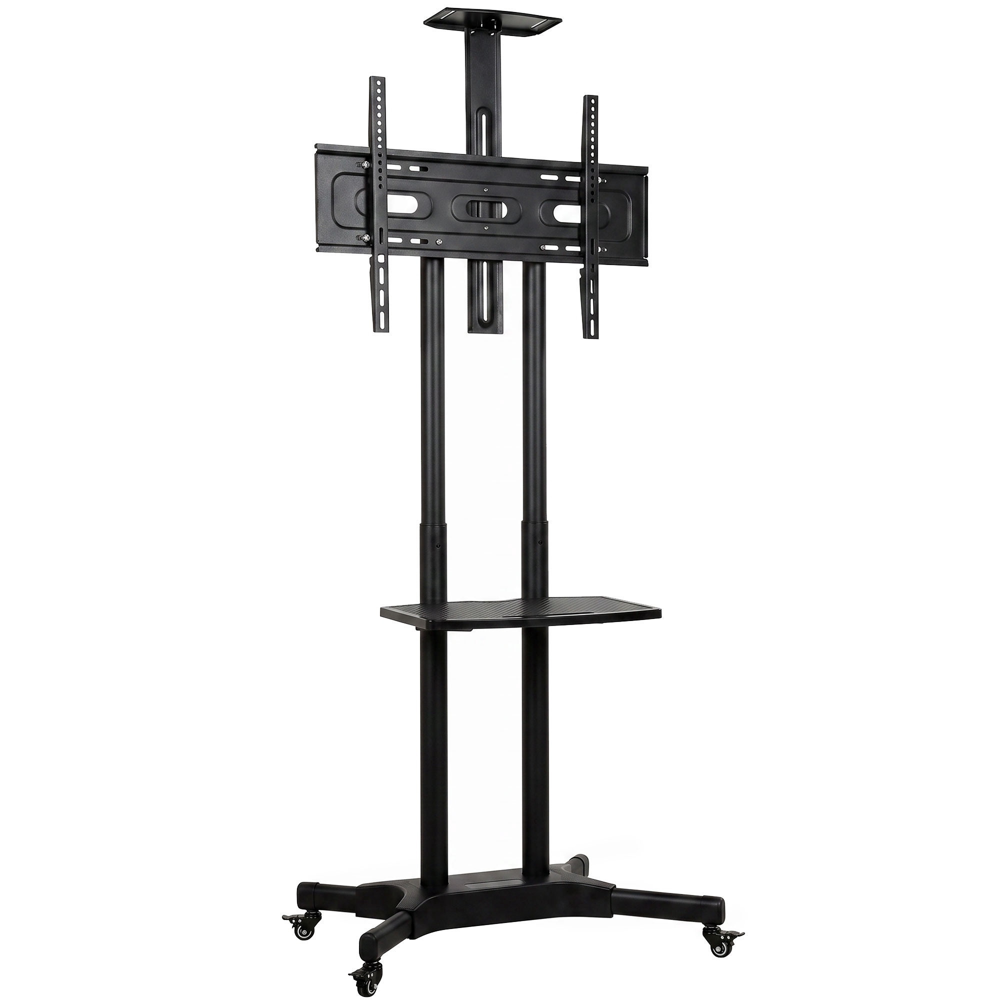 Suporte móvel para TV com altura ajustável, 32-75 polegadas, em metal.