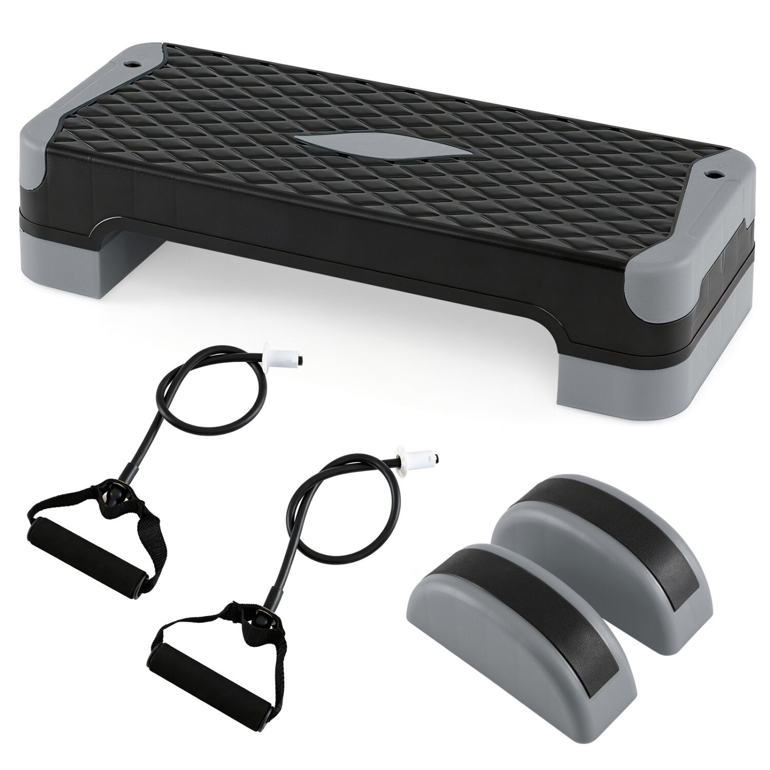 Aerobic Step Platform Set with Risers & Balance Trainers