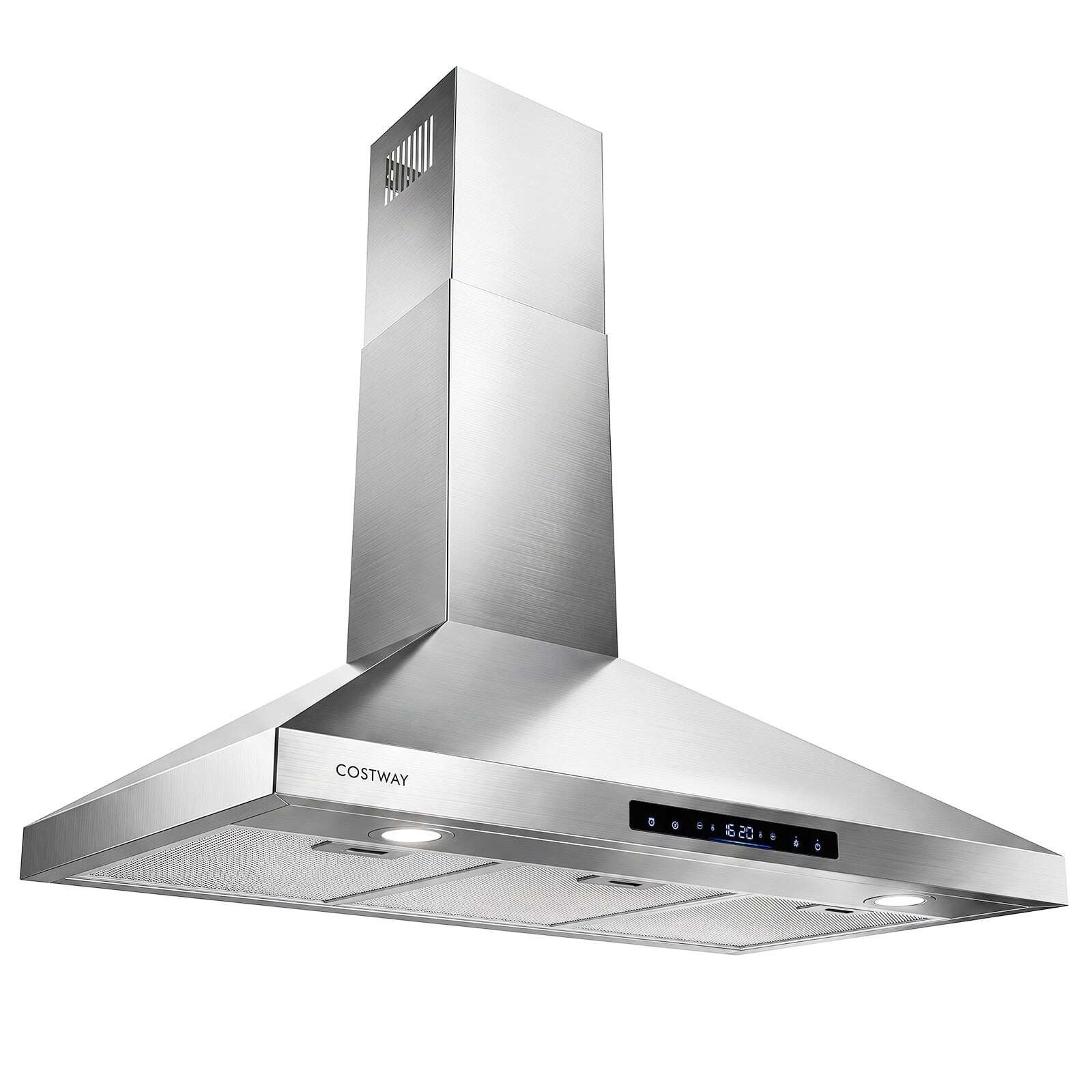90 cm Silver Extractor Hood with Touch & Gesture Control