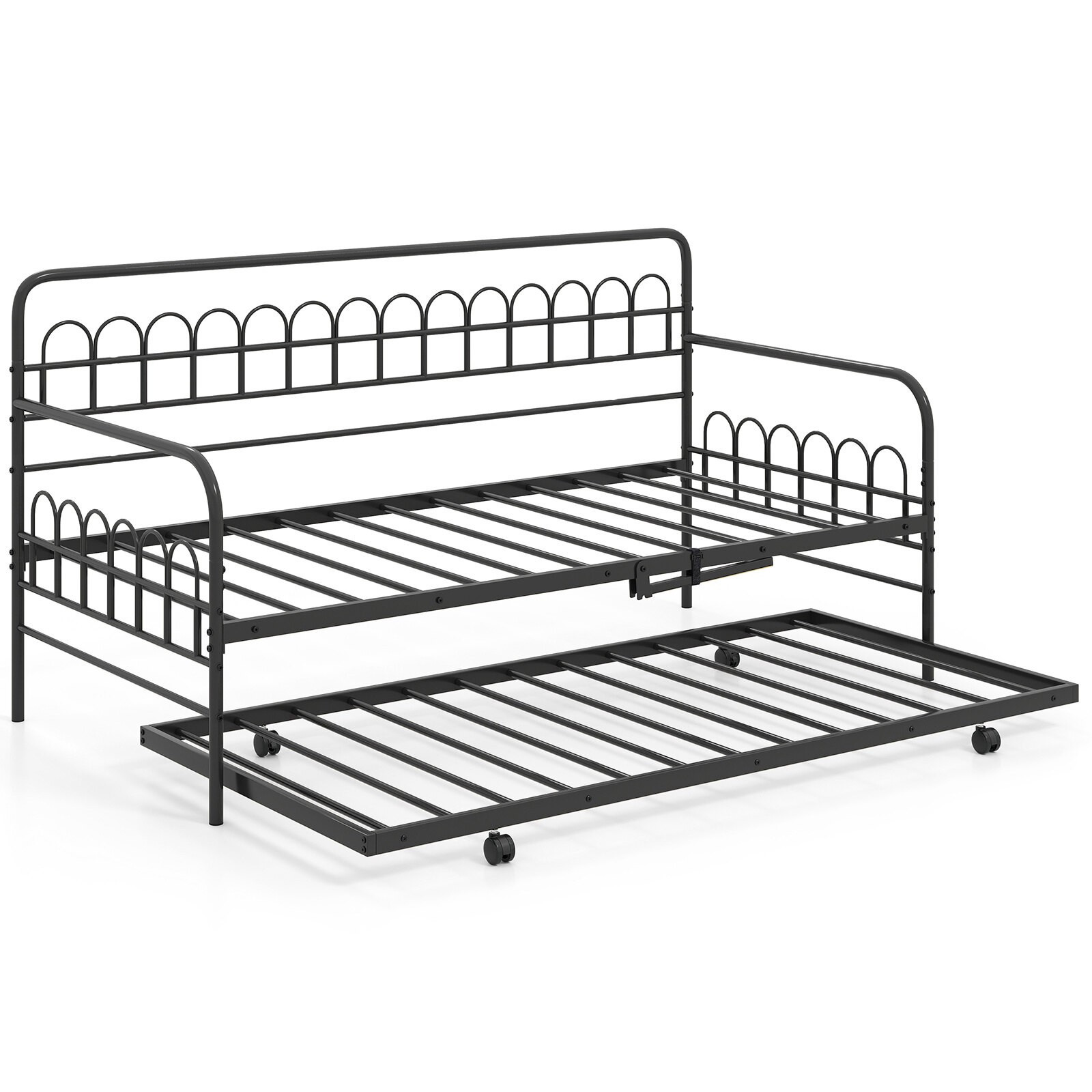 Sofá cama con sofá cama extraíble, estructura metálica, 90x200 cm, ...