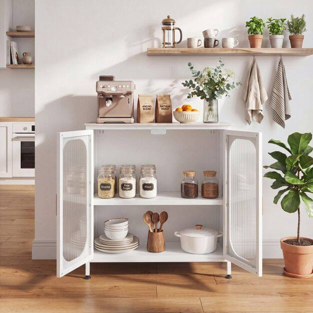 Wit dressoir/buffetkast met verstelbare plank