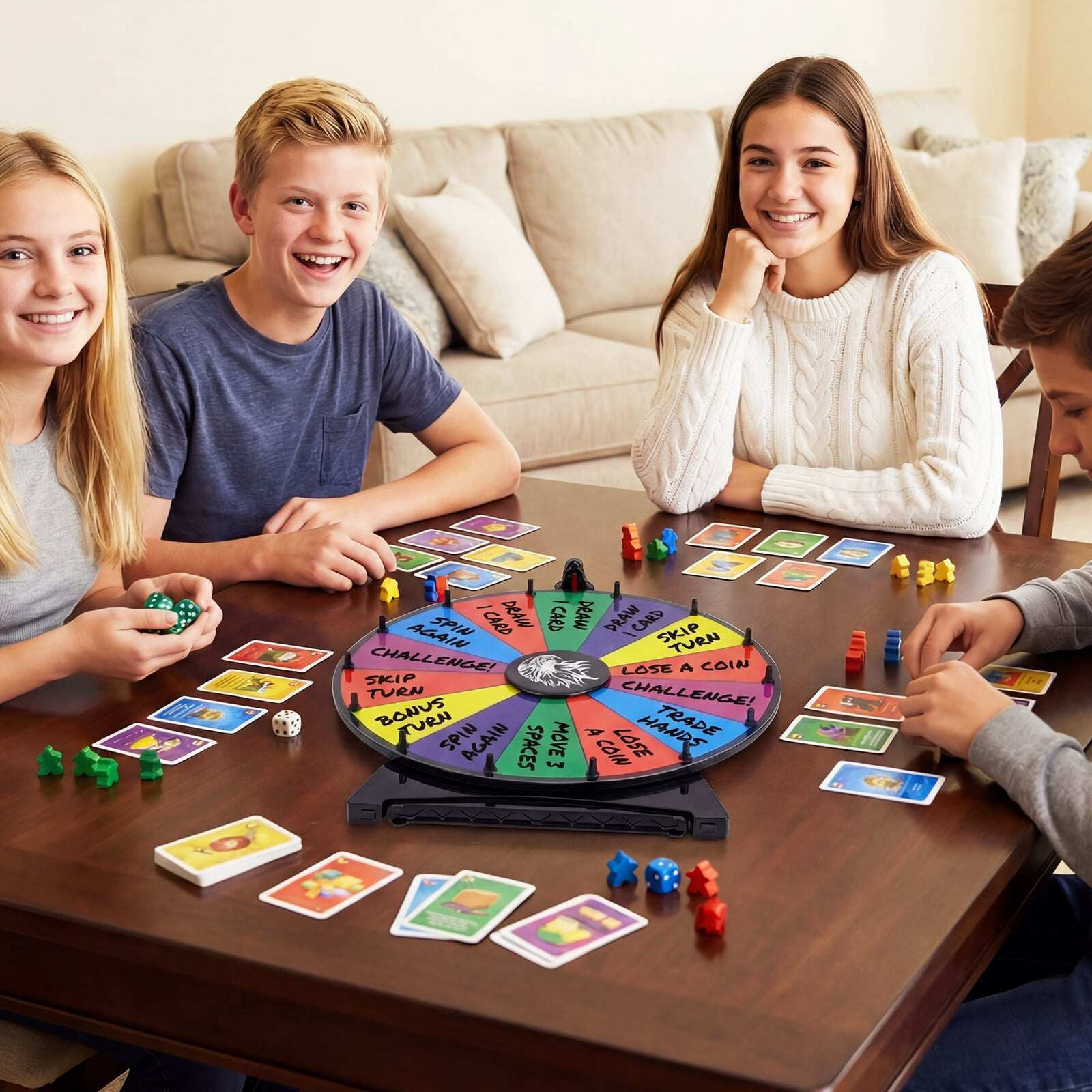 20" Spin Wheel with Blackboard Marker, Multicolor