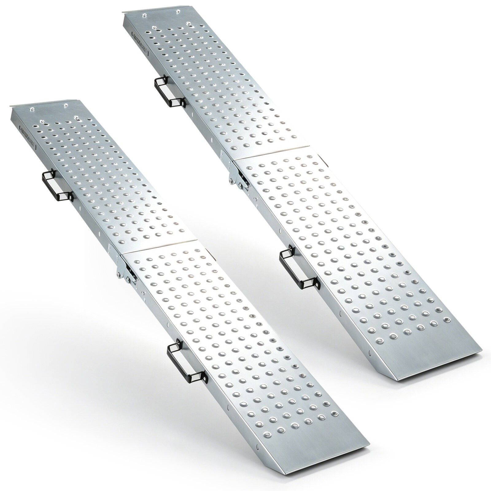 Folding Loading Ramps, 400 KG Capacity, 2-Pack, Silver