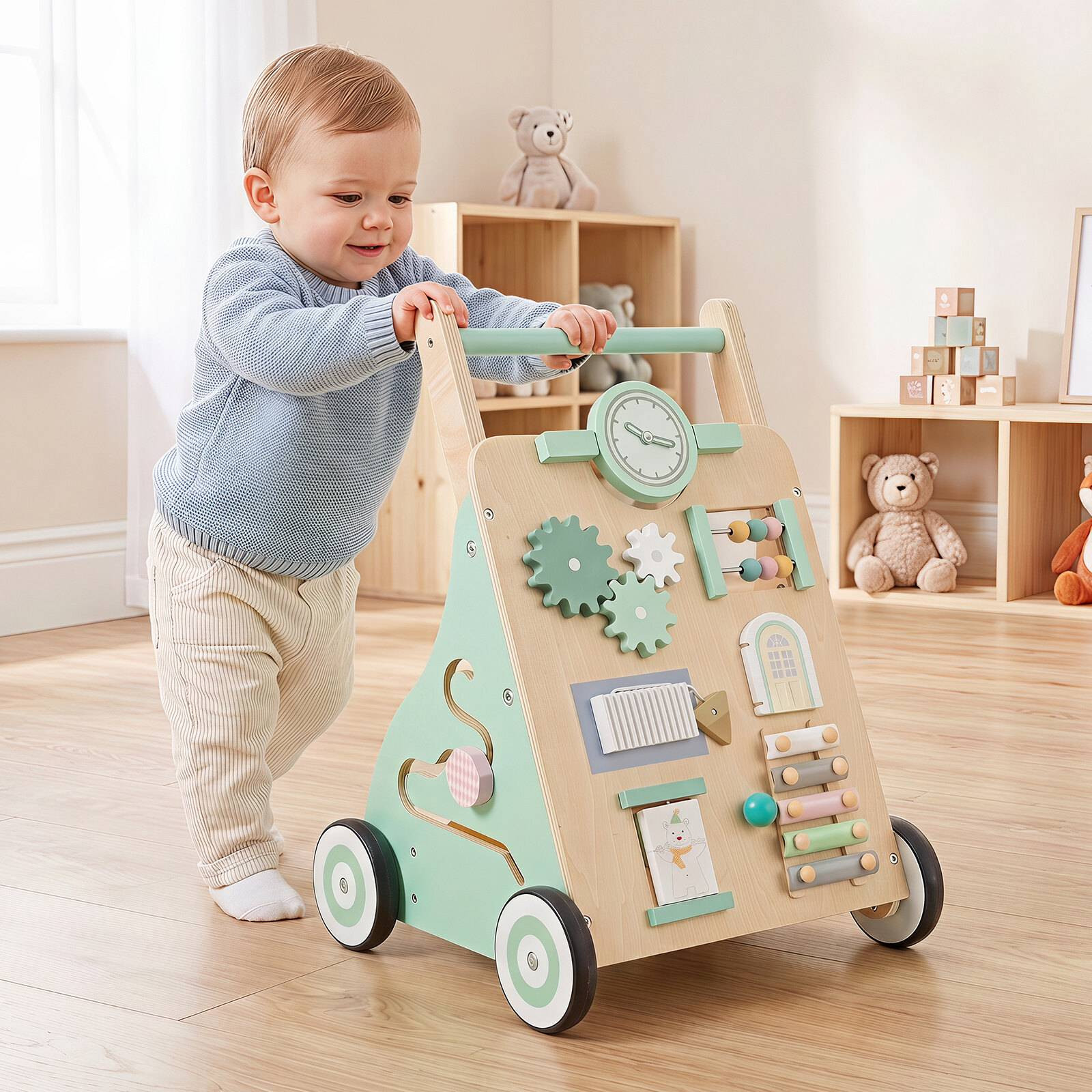 Loopwagen met activiteitencentrum - Groen
