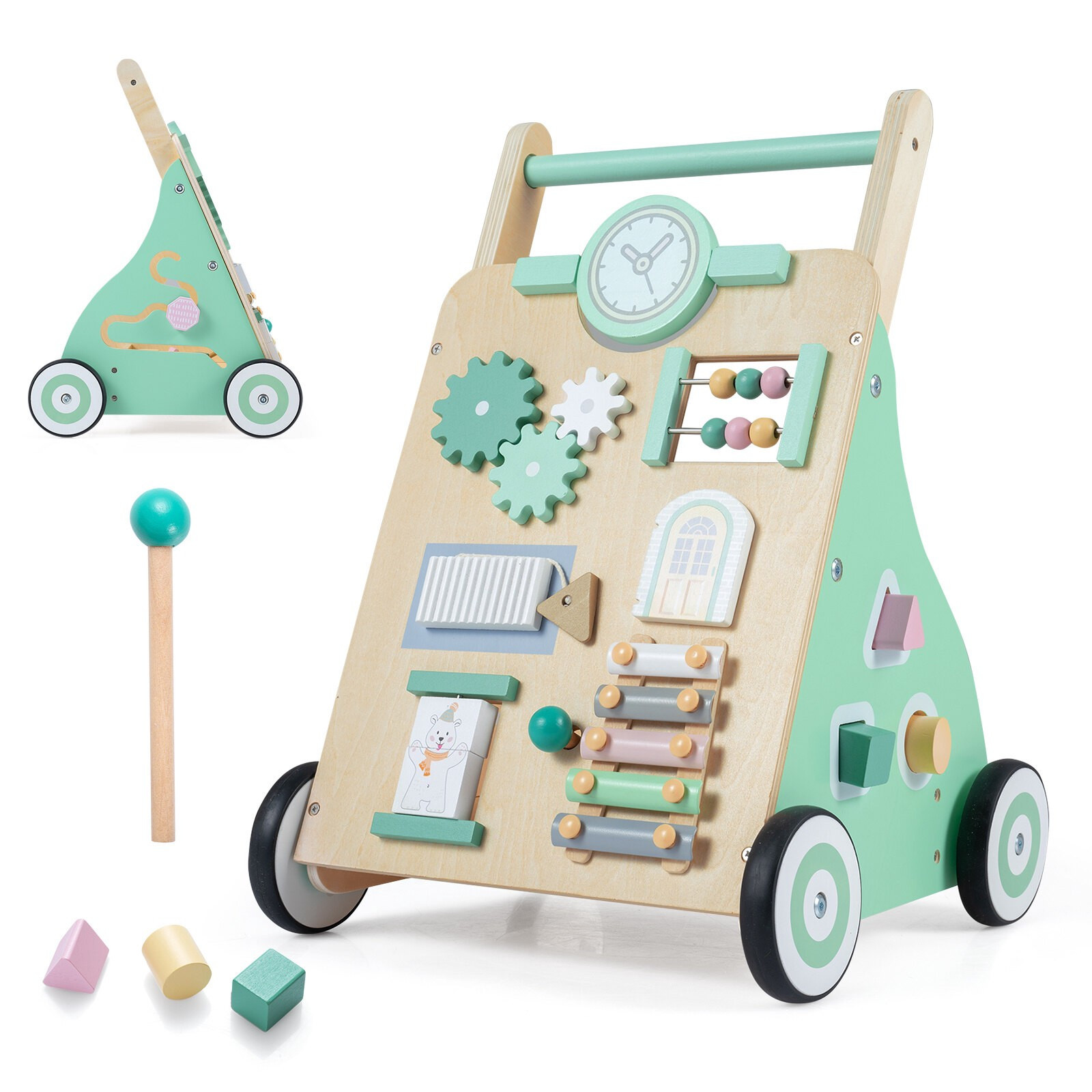 Loopwagen met activiteitencentrum - Groen