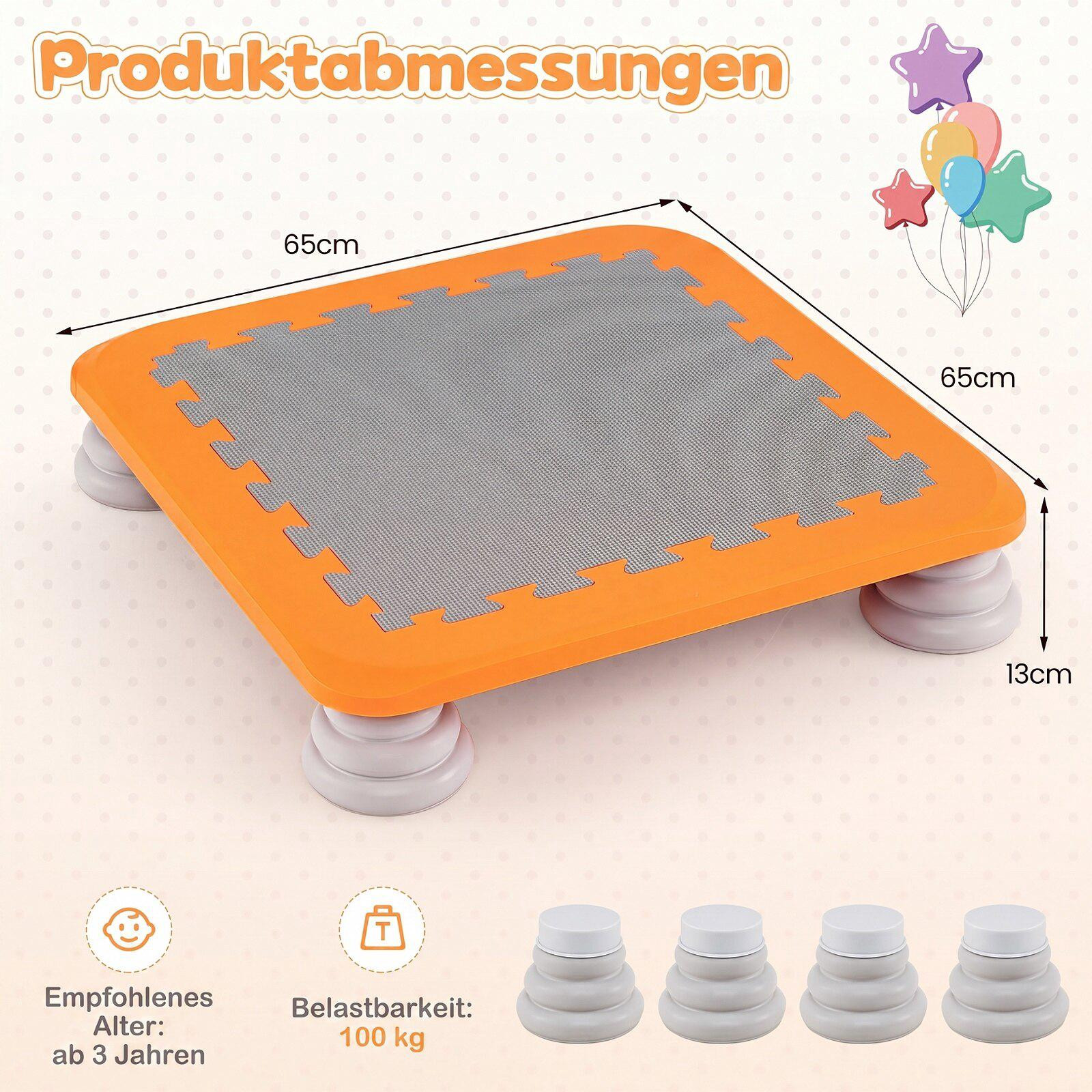 Mini trampolim infantil com almofadas antiderrapantes, laranja, 65 ...
