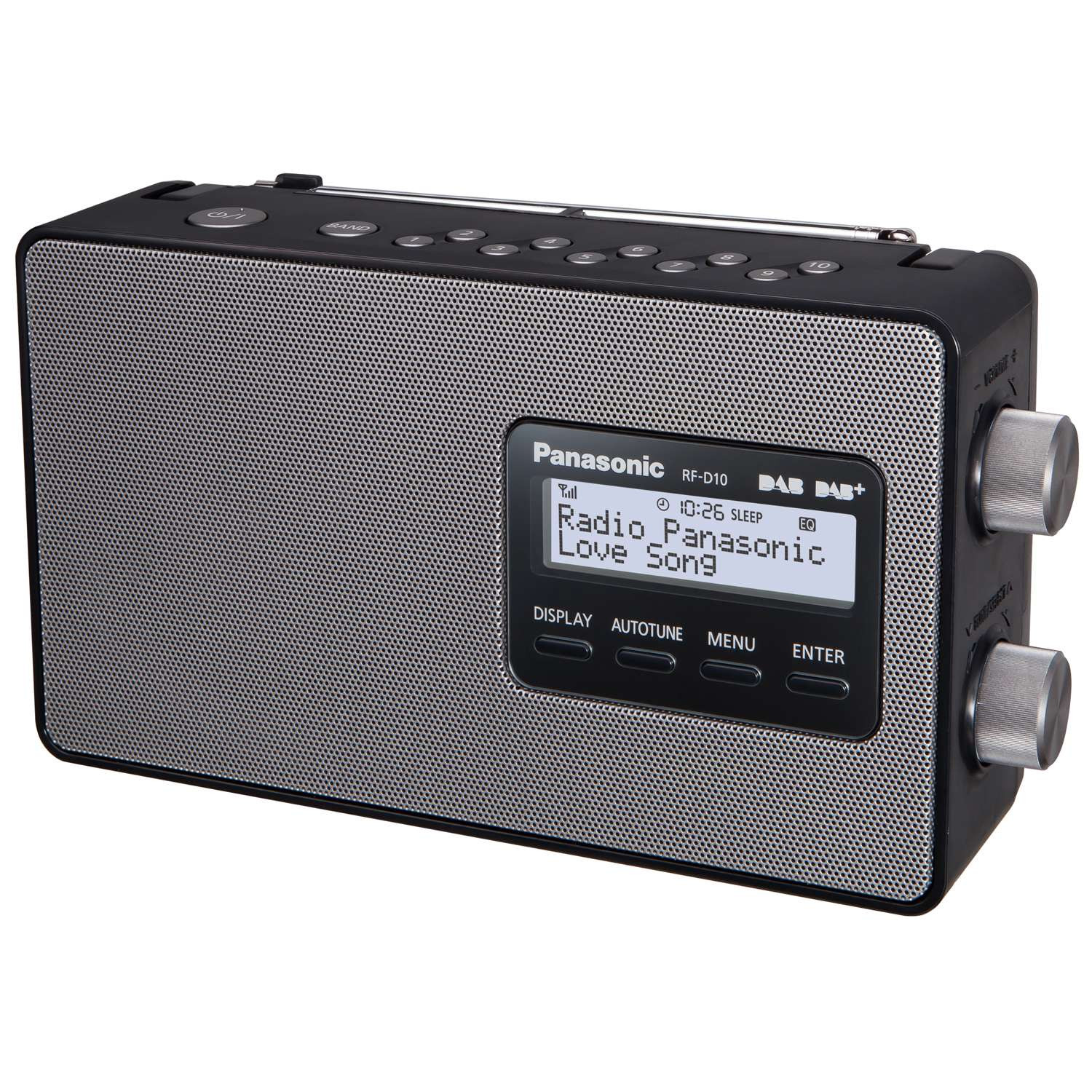 Radio Panasonic DAB+ e FM con RDS e display LCD retroilluminato
