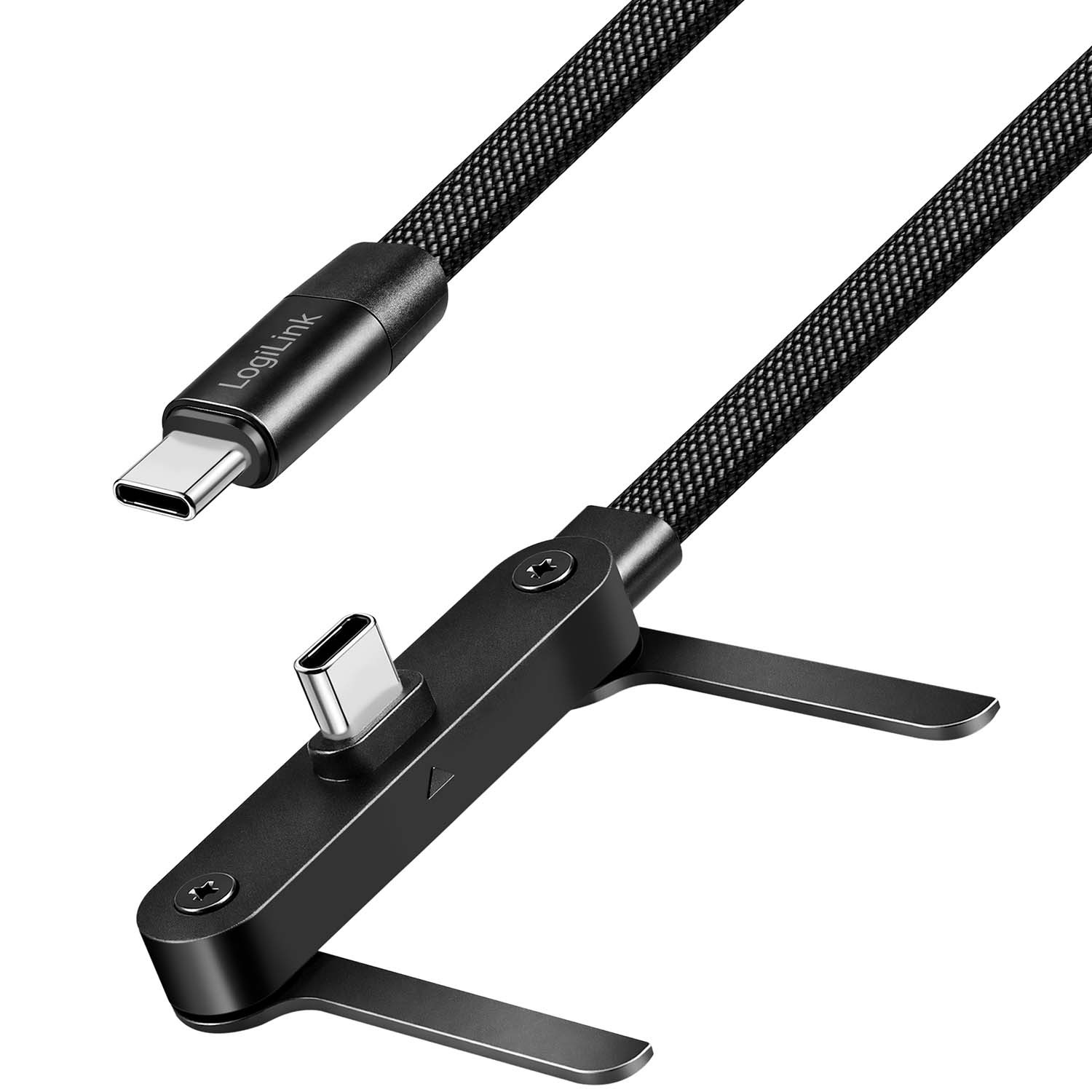 Cabo USB-C LogiLink com suporte para celular integrado