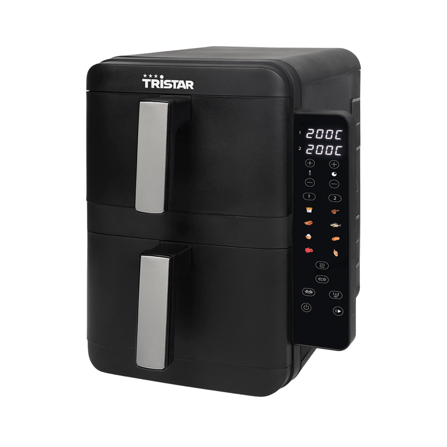 Stackable Dual Basket Air Fryer 2 x 4.5L with Sync Function, 2400W,...