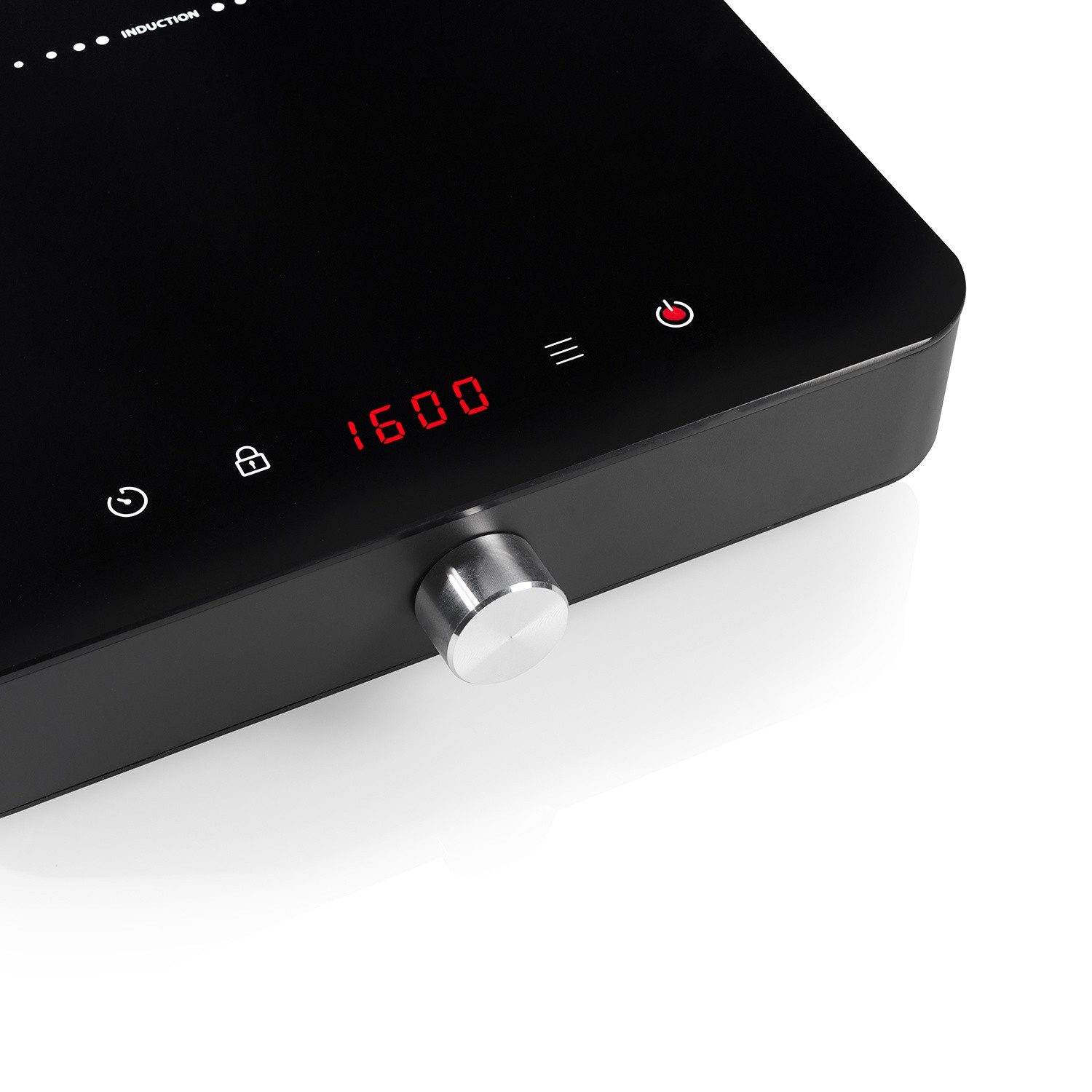 Single Induction Hob 2000W with Digital Display and Timer, Pan Dete...