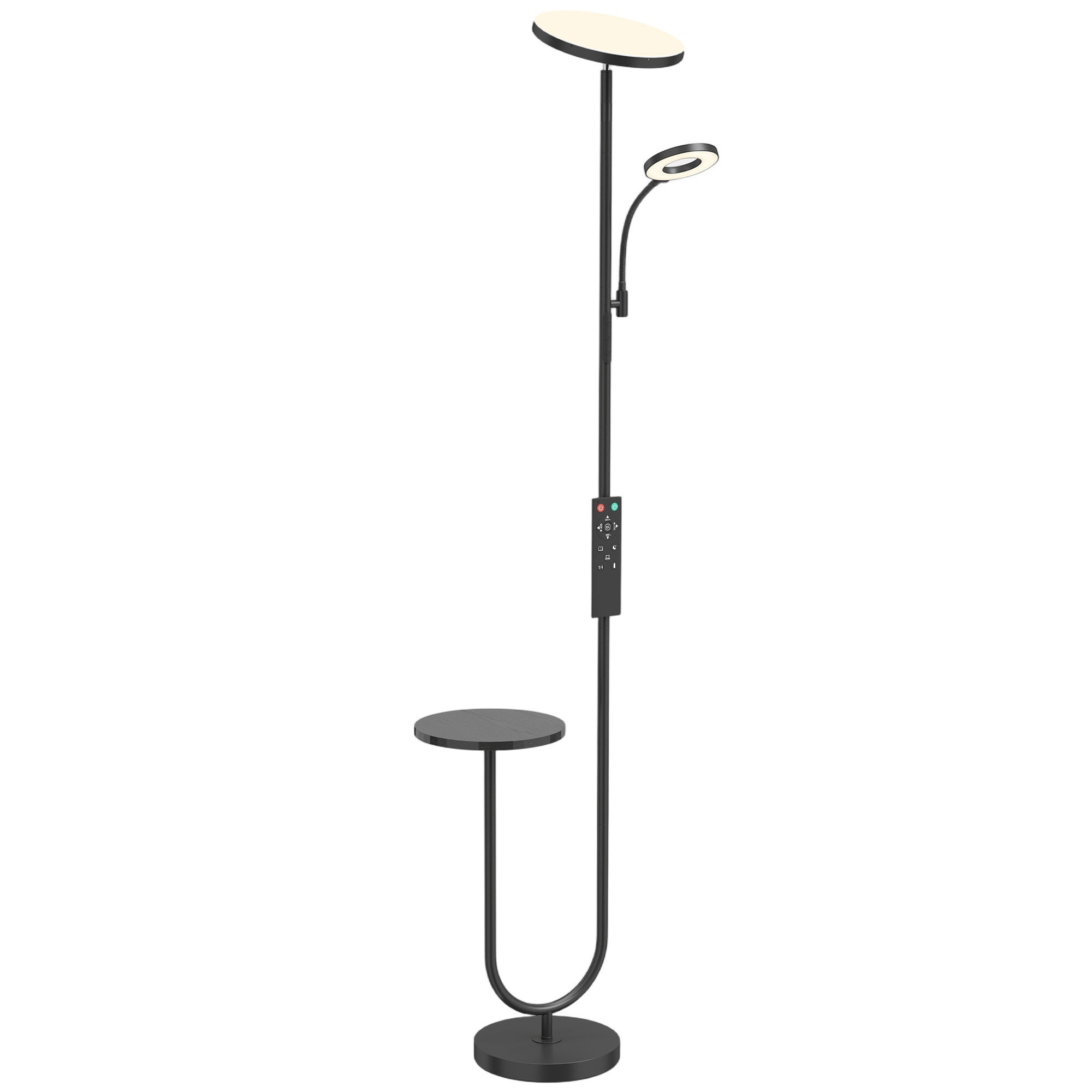 Lampadaire LED à intensité variable avec table d'appoint et lampe d...