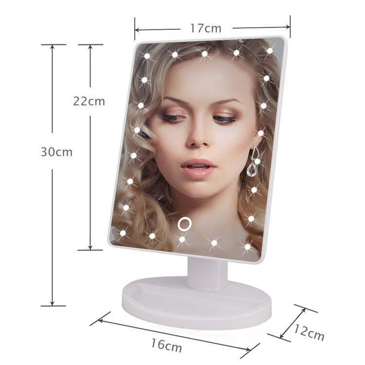 Makeup Mirror with Led 22 Lights - 180 rotatable - White