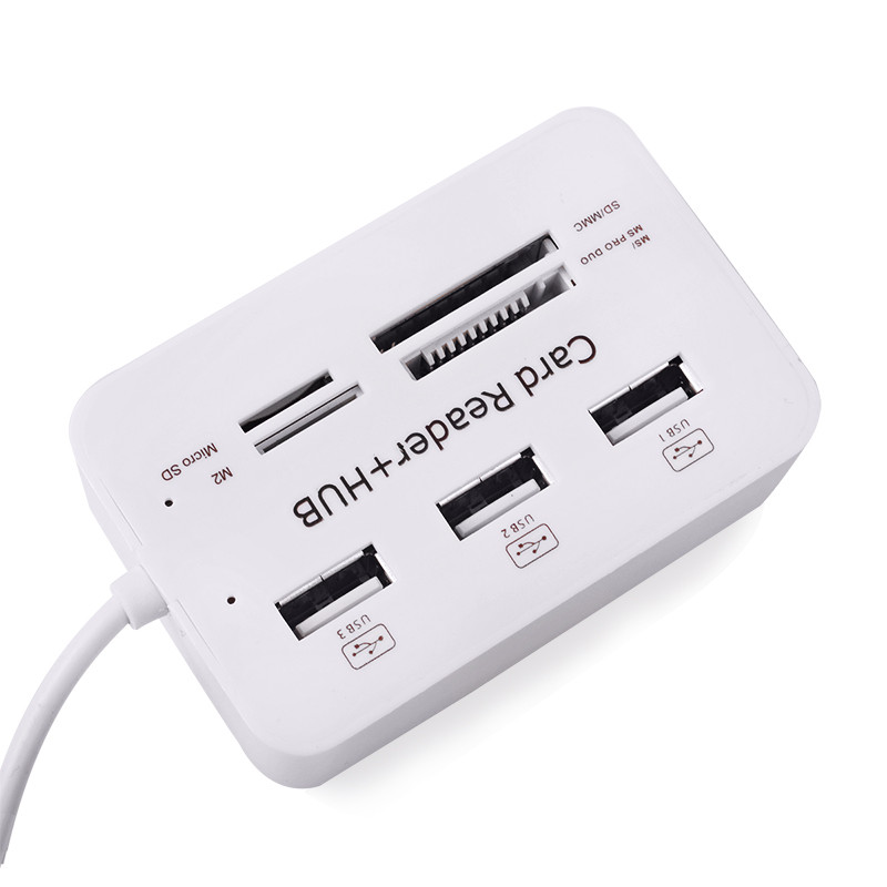 USB 2.0 Memory Card Reader + USB Hub (High Speed)
