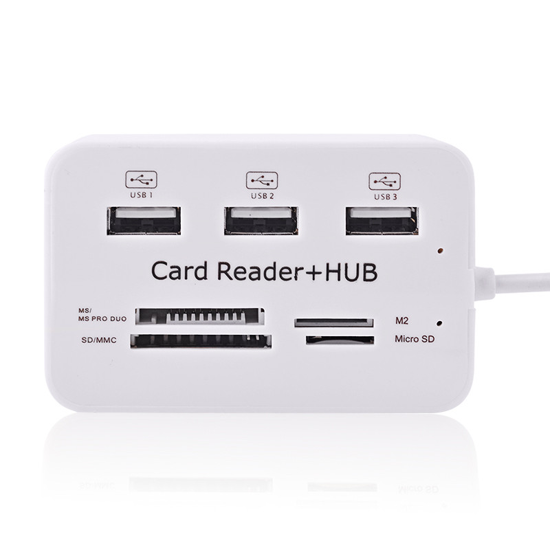 USB 2.0 Memory Card Reader + USB Hub (High Speed)