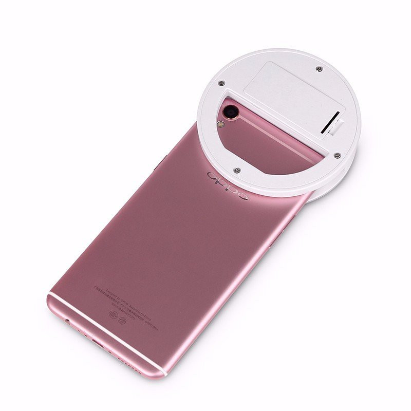 Universal Selfie Lamp / Ring with different light modes - White
