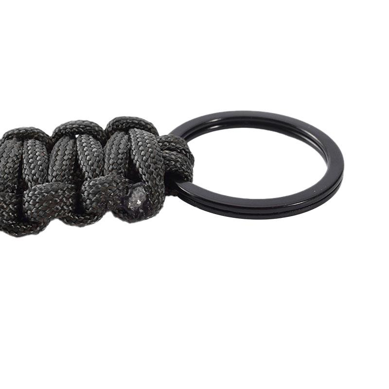 Paracord mit Karabiner - Schwarz